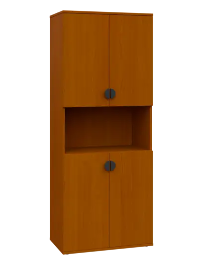 TN 5 - 74DN kancelářská skříň, 4-dveřová/nika, 1822x720x400, třešeň šumavská